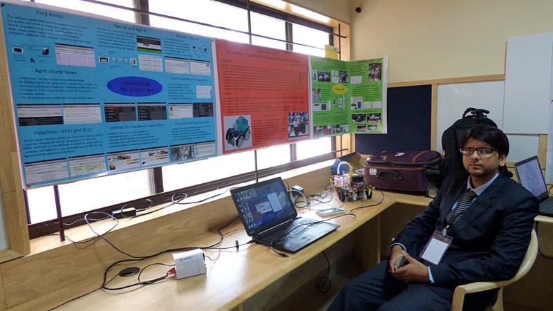 Arpit Narechania presenting KisanVikas as a JED-I Project Challenge finalist