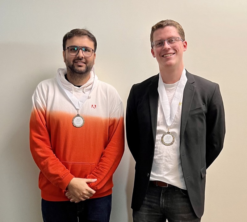 Arpit Narechania and a colleague with CRIDC 2023 medals at Georgia Tech