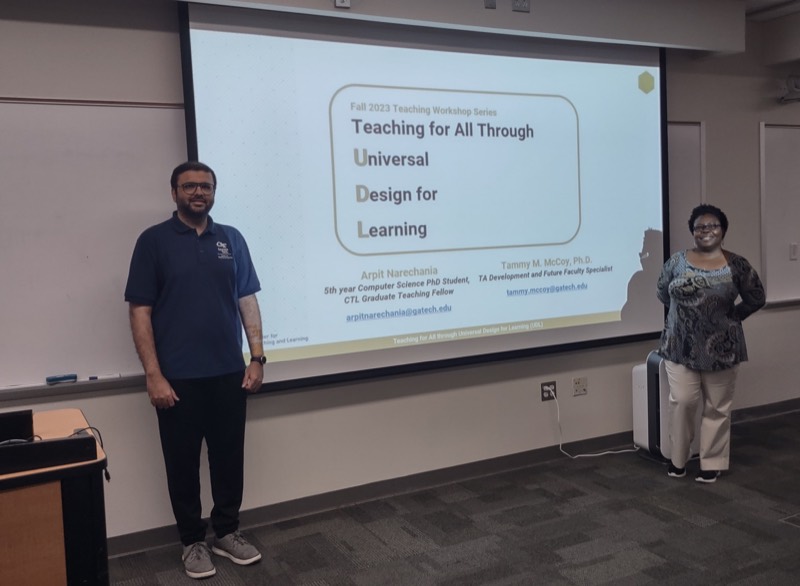 Arpit Narechania at the UDL workshop at Georgia Tech