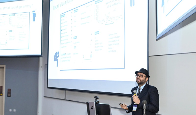 Arpit Narechania giving an invited talk at the HKUST CSE Research Talent Forum