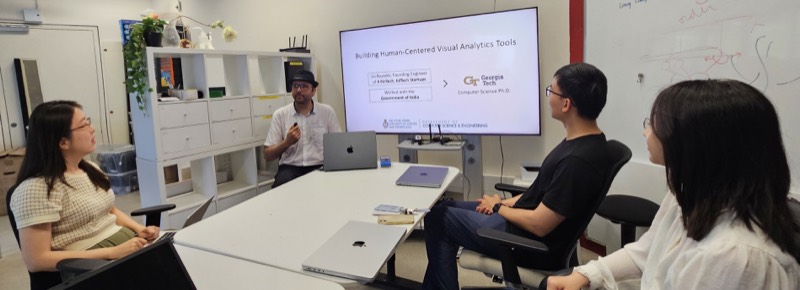 Arpit Narechania giving an invited talk at the ERFI Lab at City University of Hong Kong