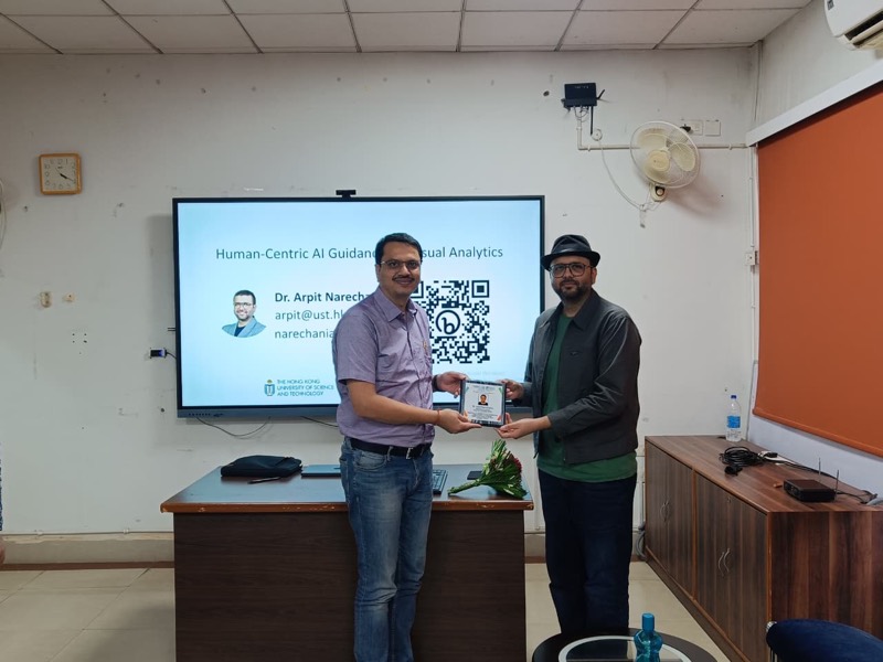 Arpit Narechania giving an invited talk at IIT (ISM) Dhanbad