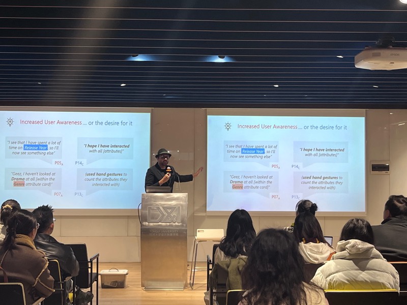Arpit Narechania giving an invited talk at Tongji University